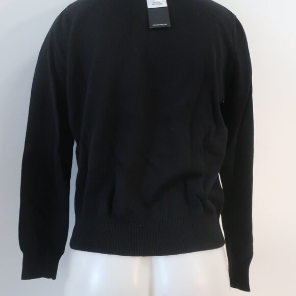 NWT Women Minnie Rose (Item- 69) Black Red Cotton Cashmere Naughty Sweater L - Picture 11 of 12